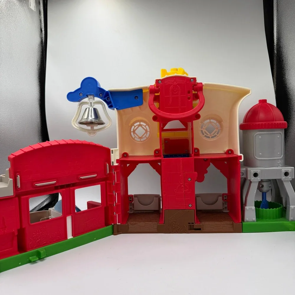 Fisher-Price Little People Caring for Animals Farm Toddler Playset Red White